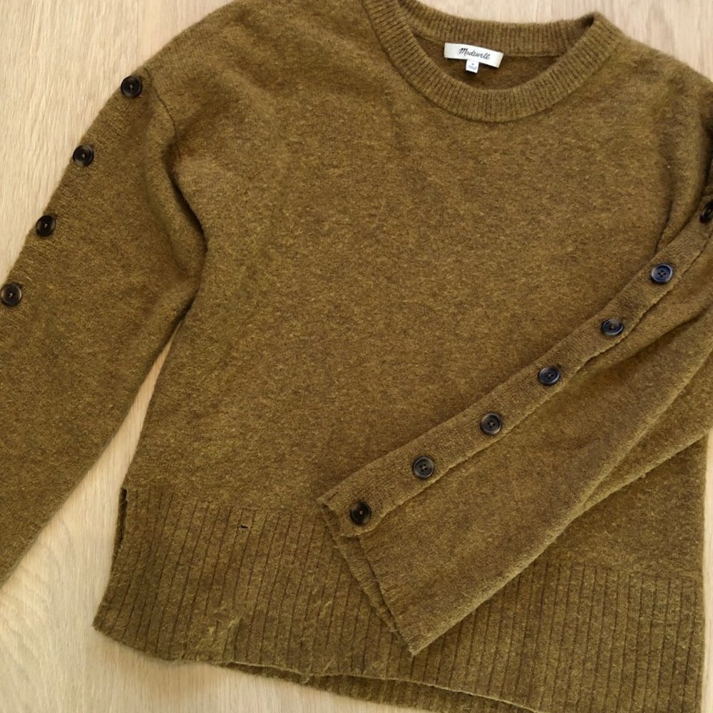 Beautiful Buttoned Wool Madewell Sweater